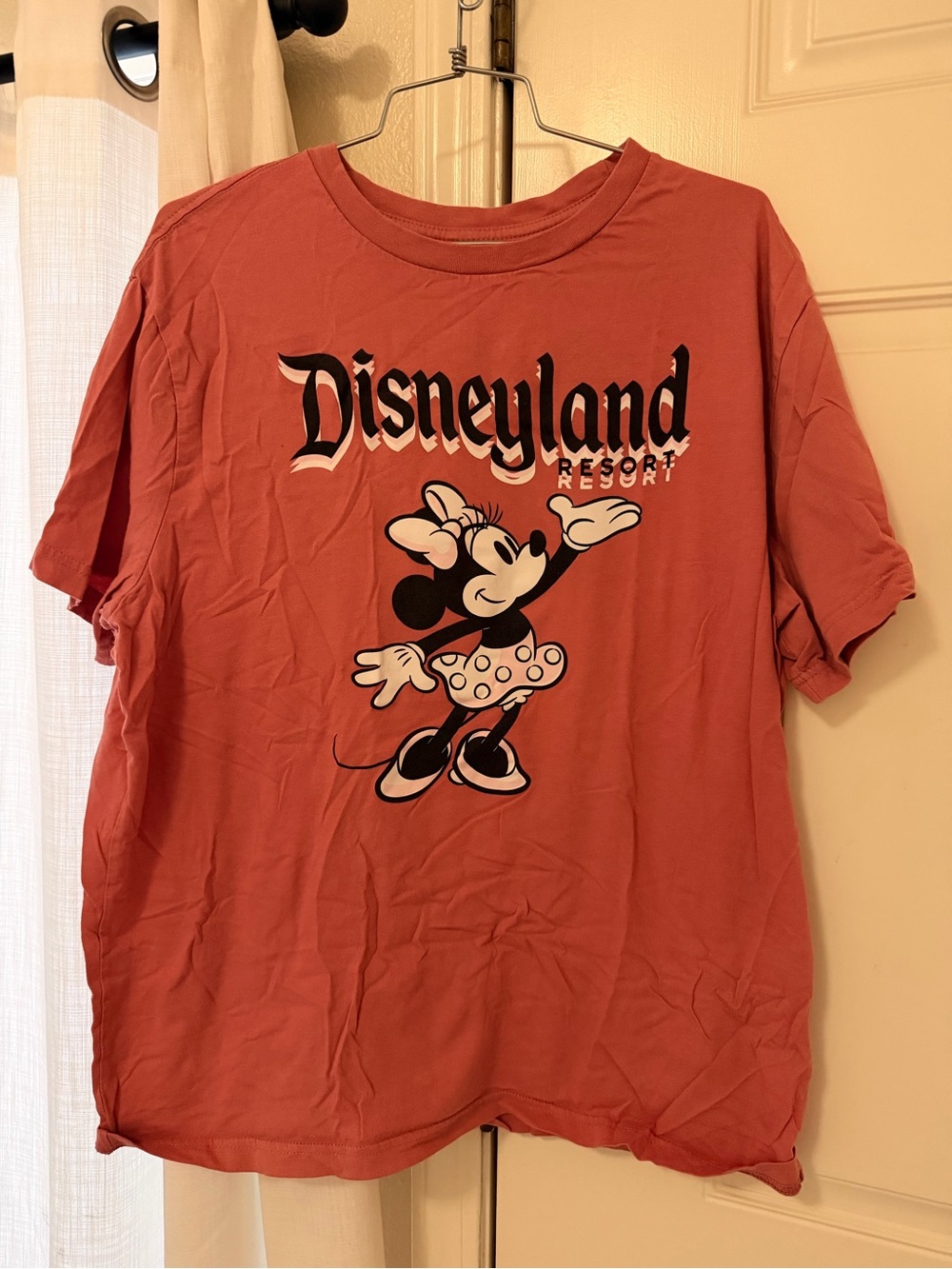 Disney Minnie Mouse Coral-Red Short Sleeve Tee
